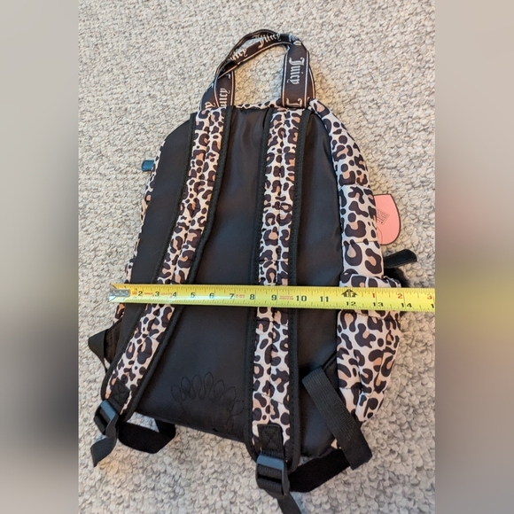Juicy Couture Kids Leopard Print Gold Sequins Backpack/Knapsack/Carry Handle Bag - Picture 15 of 16